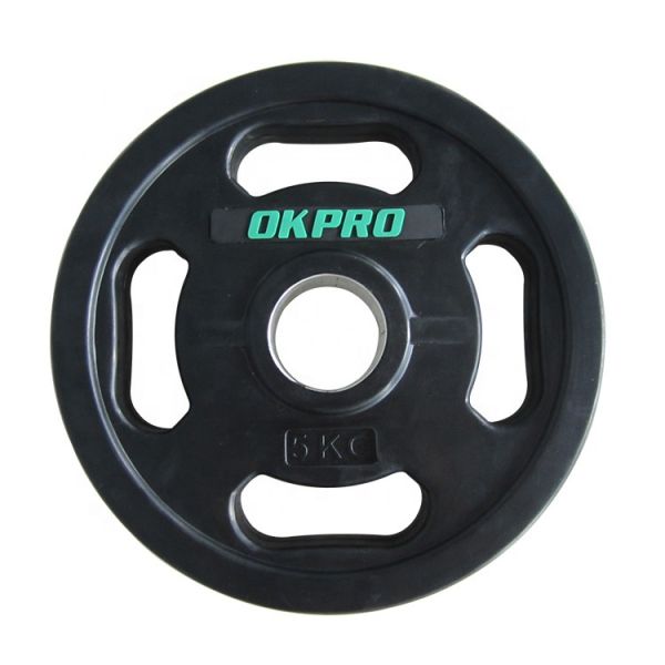 Диск обрезиненный с хватами 5 кг OKPRO OK2009E
