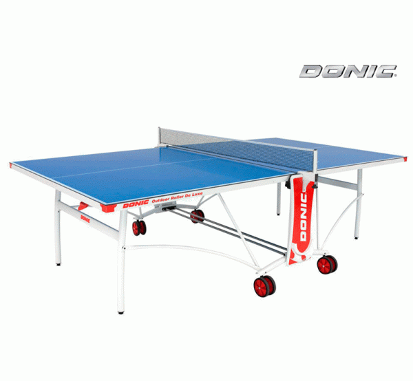 Всепогодный теннисный стол Donic Outdoor Roller De Luxe синий